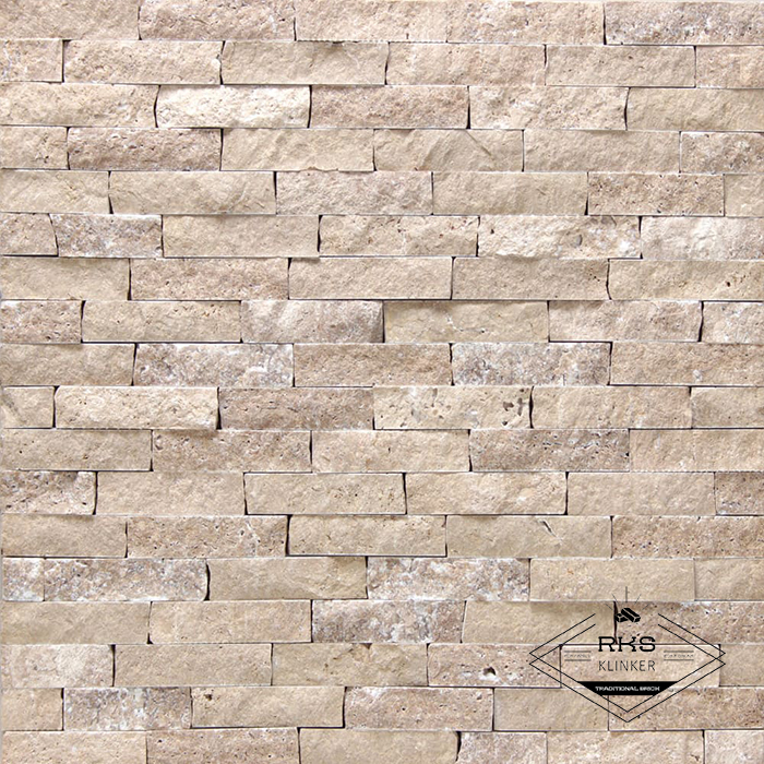 Фасадный камень Полоса - Травертин Classic Noce (бежевый тёмный) в Краснодаре
